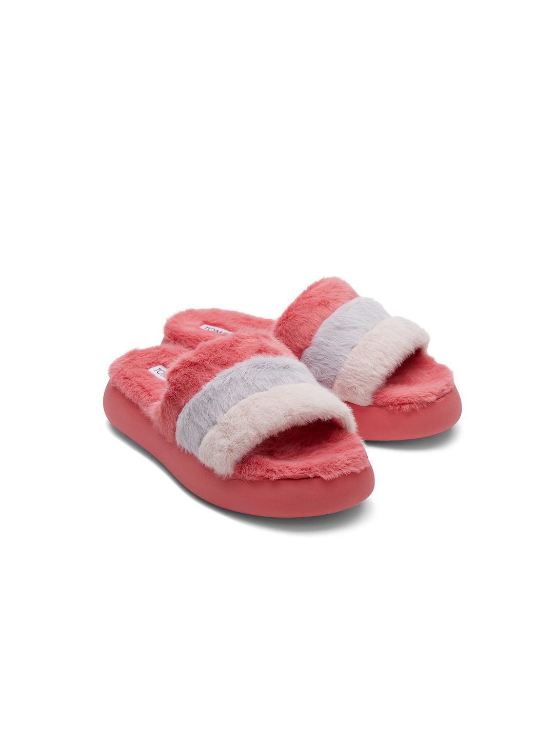 

TOMS Women Pink Striped Room Slippers
