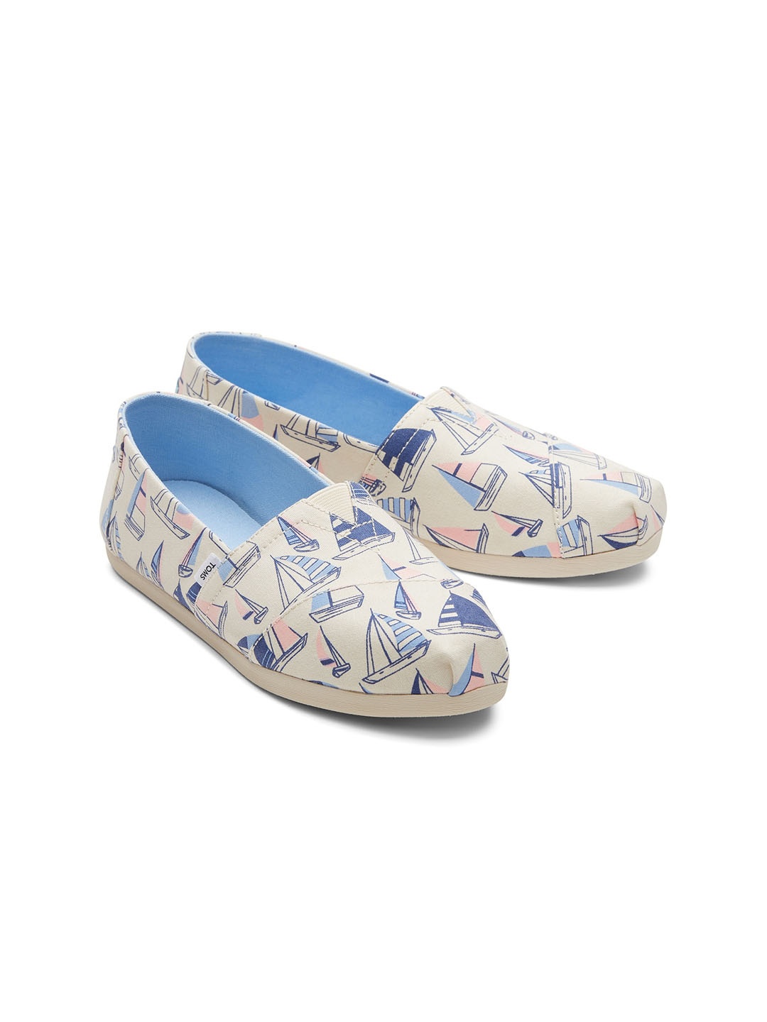 

TOMS Women Beige Alpargata Cloudbound Sailboats Printed Espadrilles