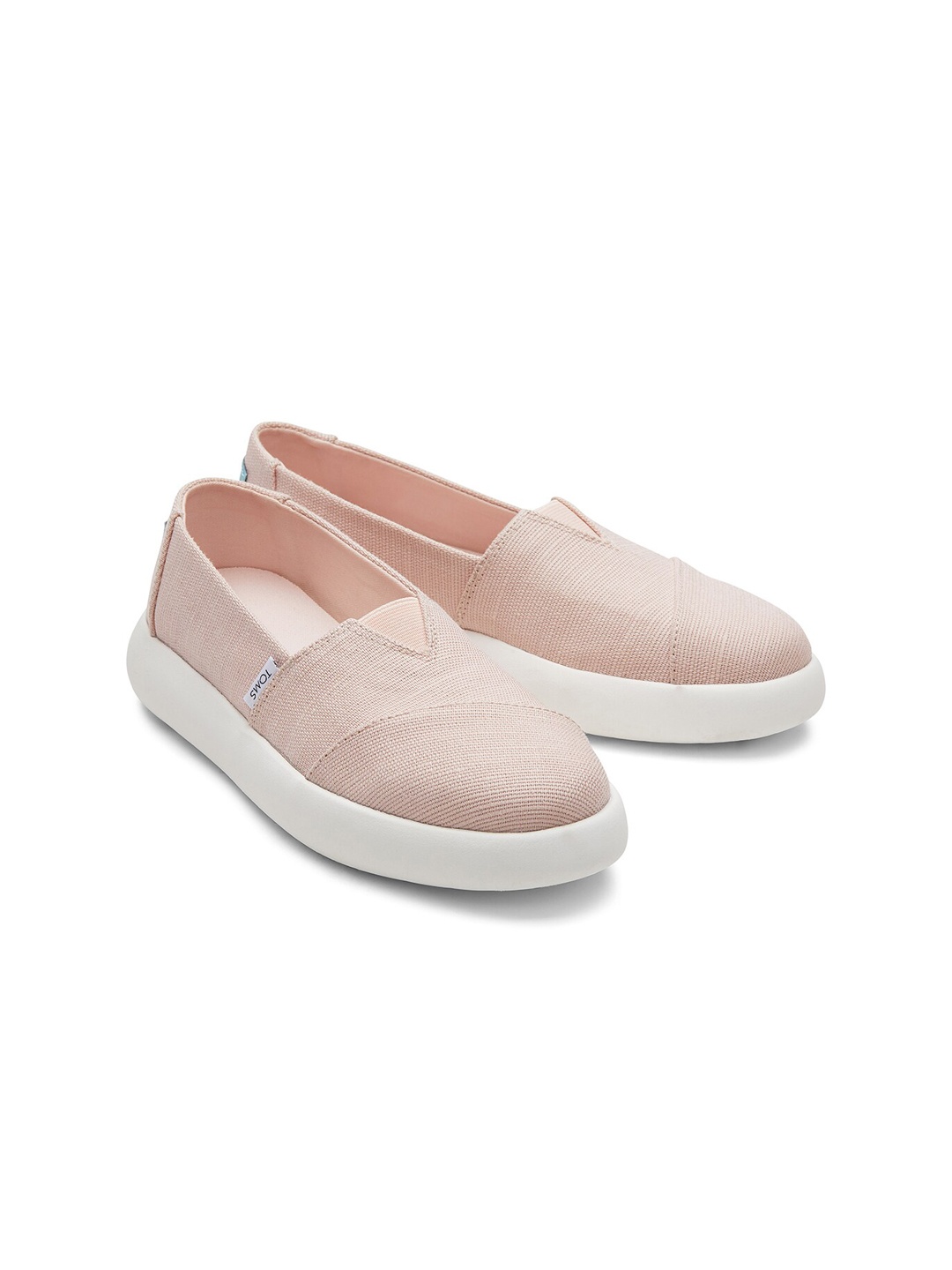 

TOMS Women Alpargata Mallow Cloudy Heritage Canvas Slip-On Sneakers, Pink