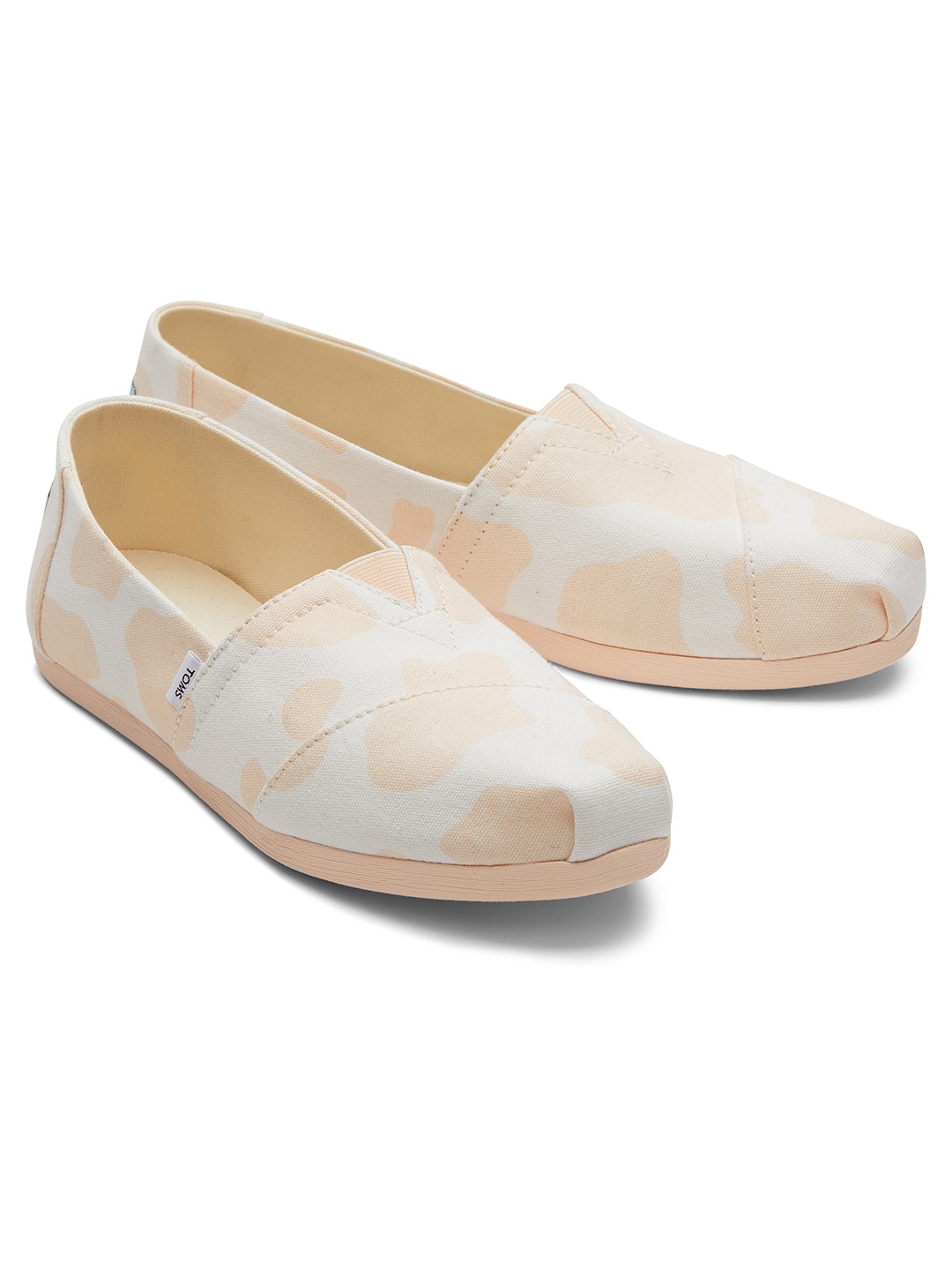 

TOMS Women Alpargata Cloudbound Light Peach Cow Printed Slip-On Sneakers, Orange