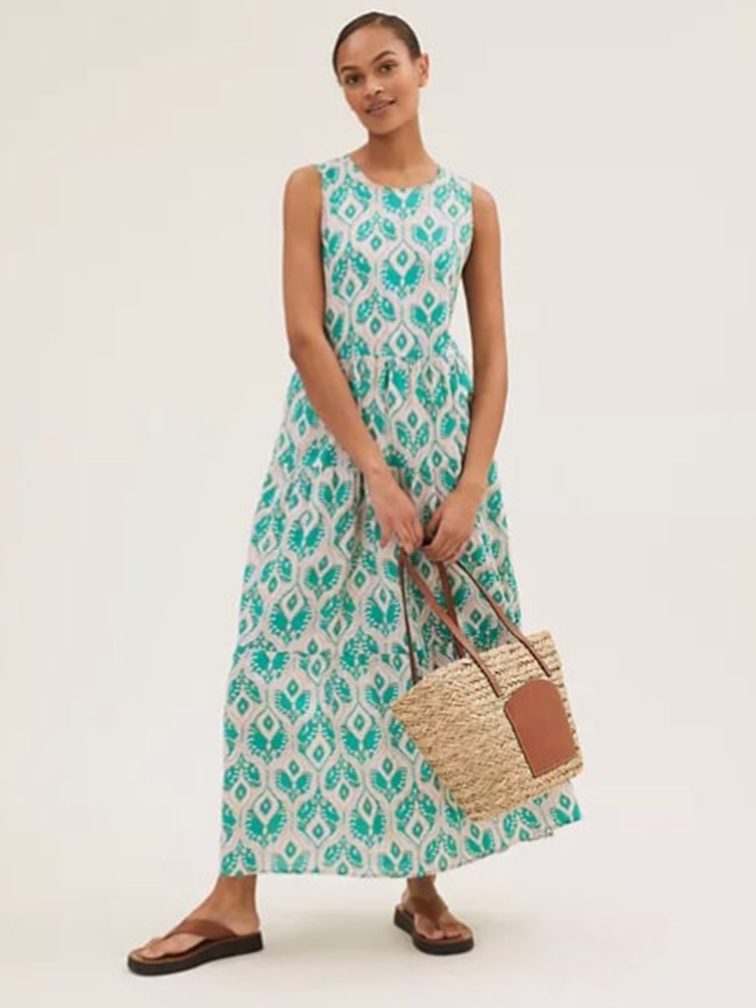 

Marks & Spencer Women Green Maxi Dress