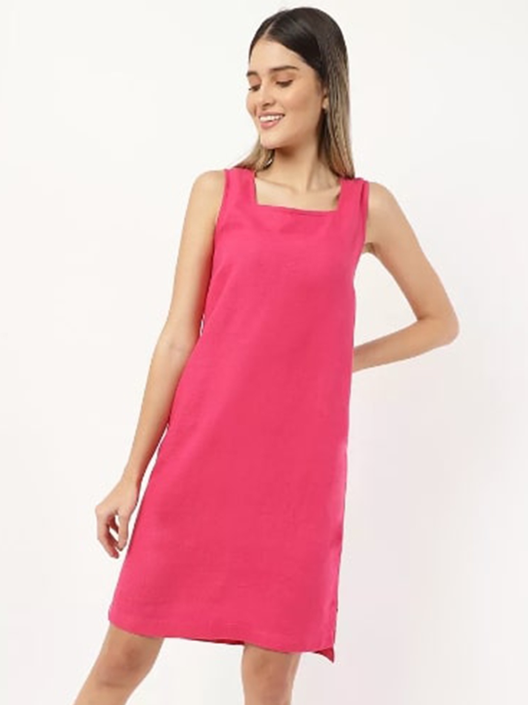 

Marks & Spencer Pink Linen Maxi Dress