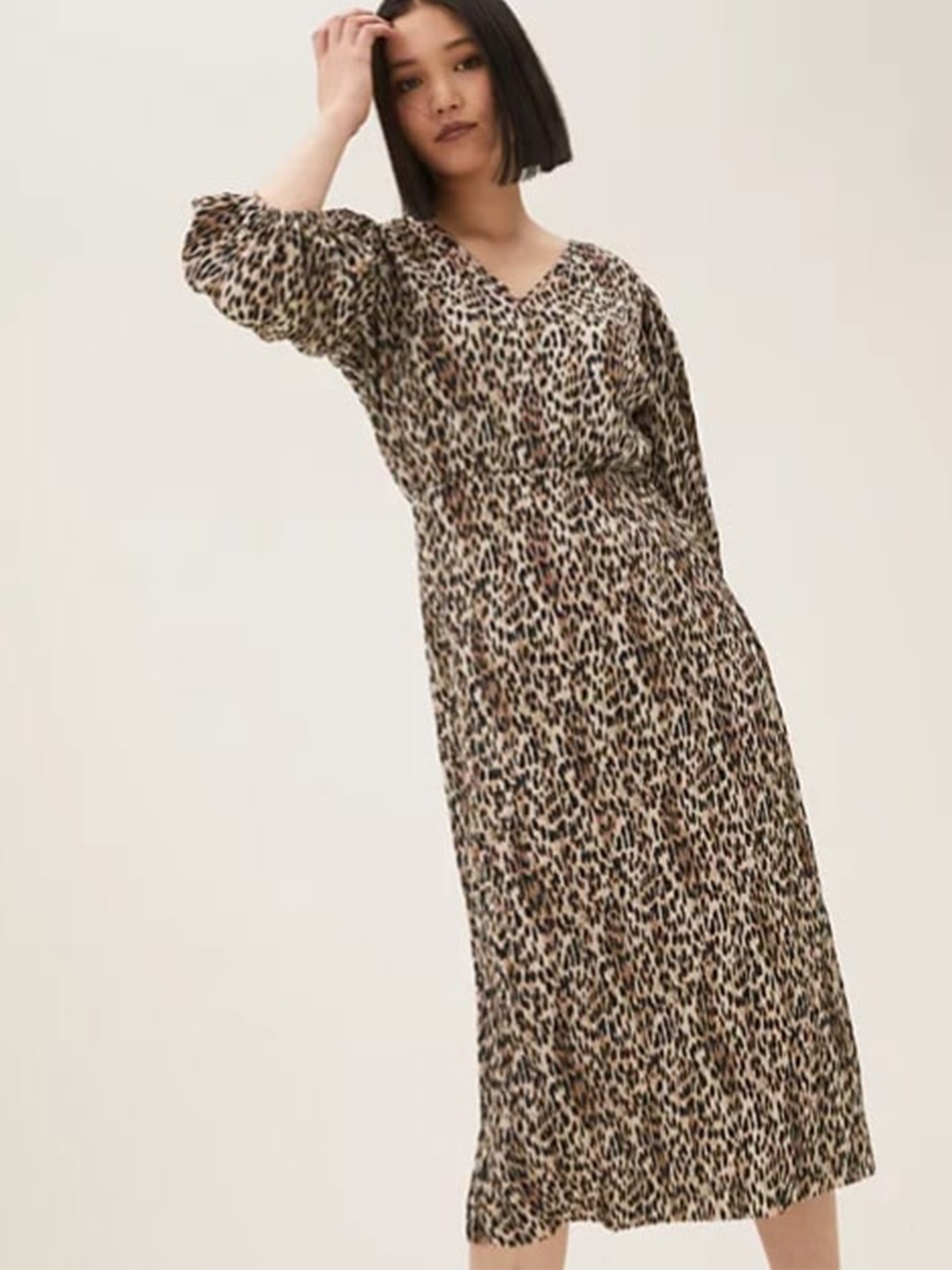 

Marks & Spencer Brown Animal Maxi Dress