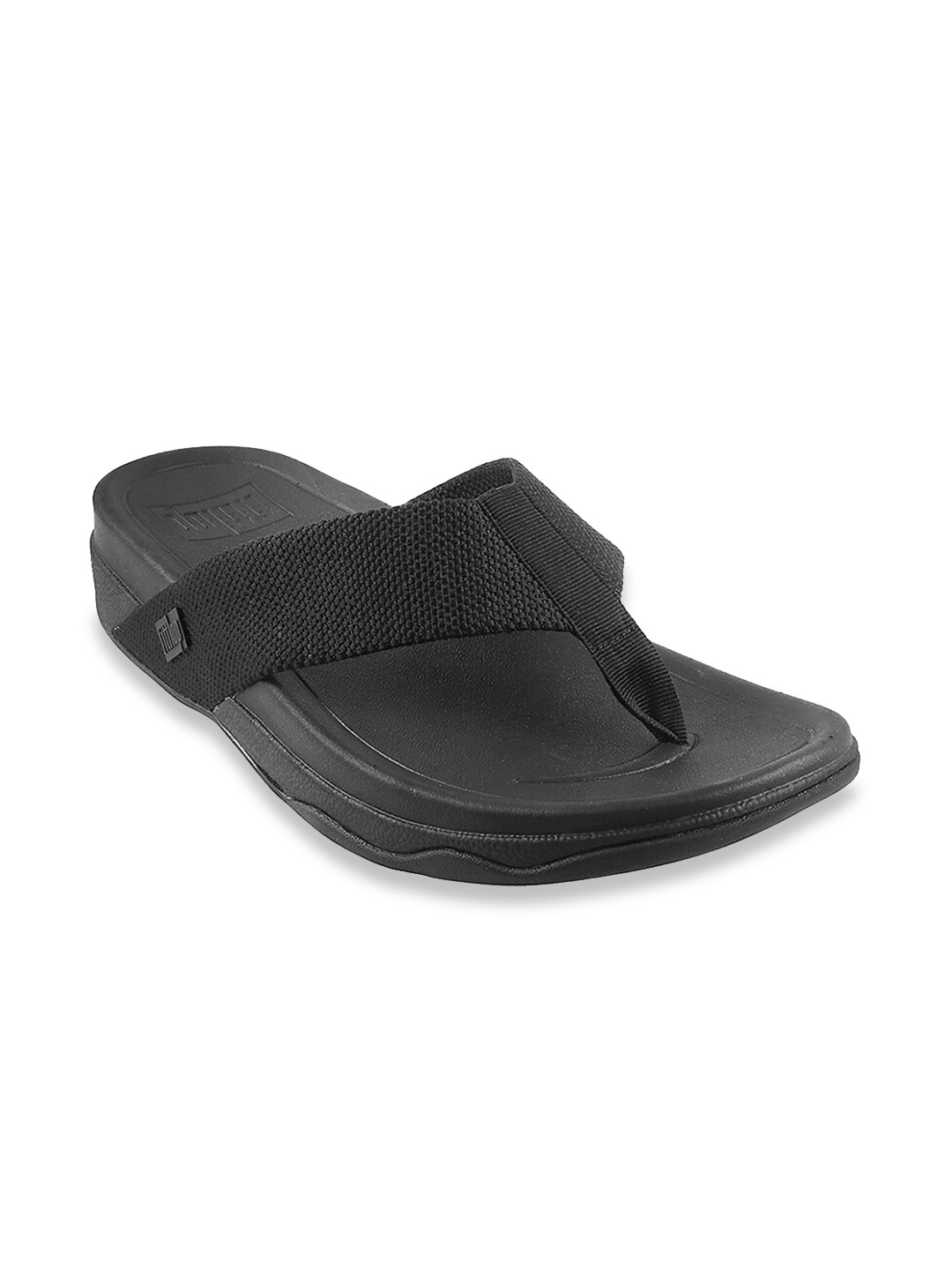 

fitflop Men Black Comfort T Strap Sandals