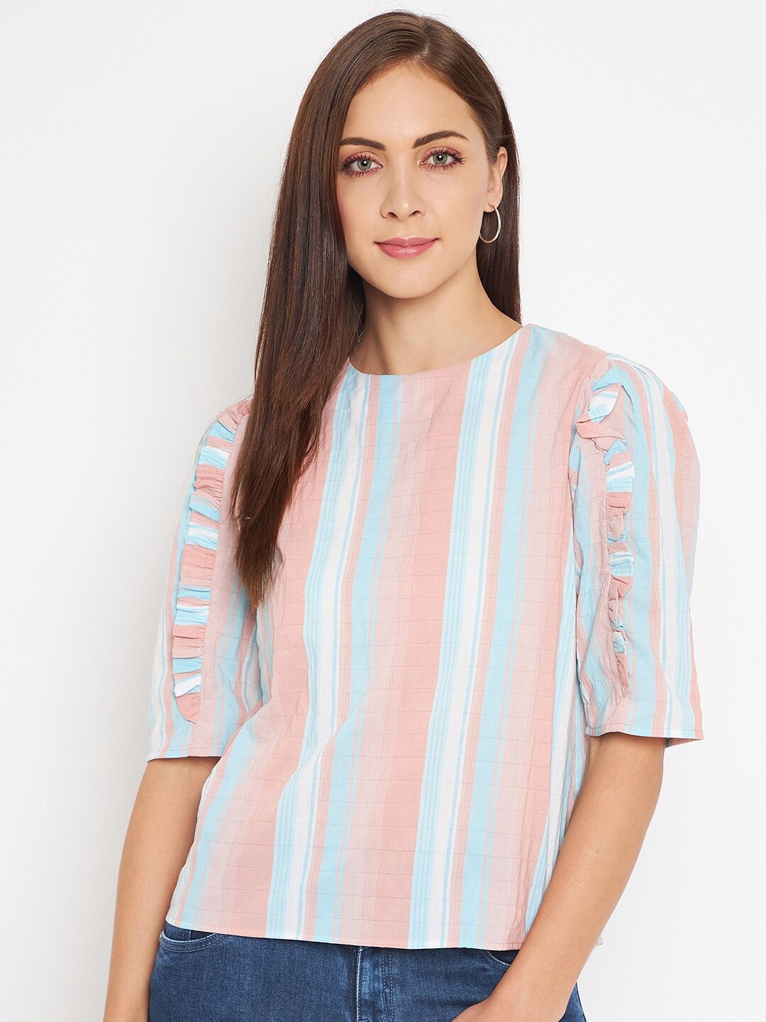 

CAMLA Pink Striped Top