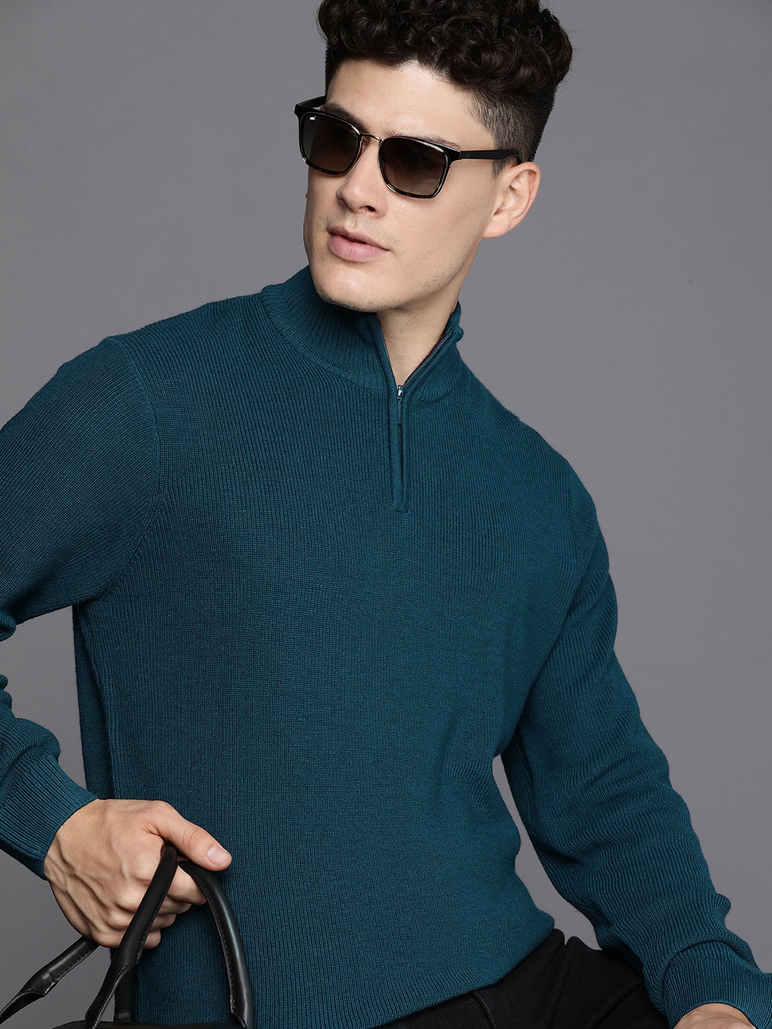 

Kenneth Cole Crux Men Teal Green Woollen Pullover