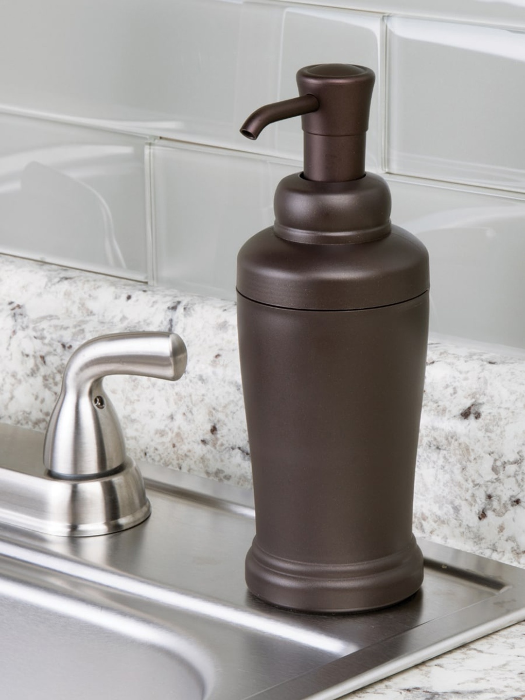 

INTERDESIGN Bronze-Toned Solid Matte Soap Dispenser, Copper
