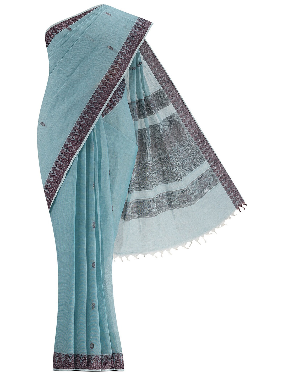 

Nalli Next Green & Brown Woven Design Pure Cotton Saree