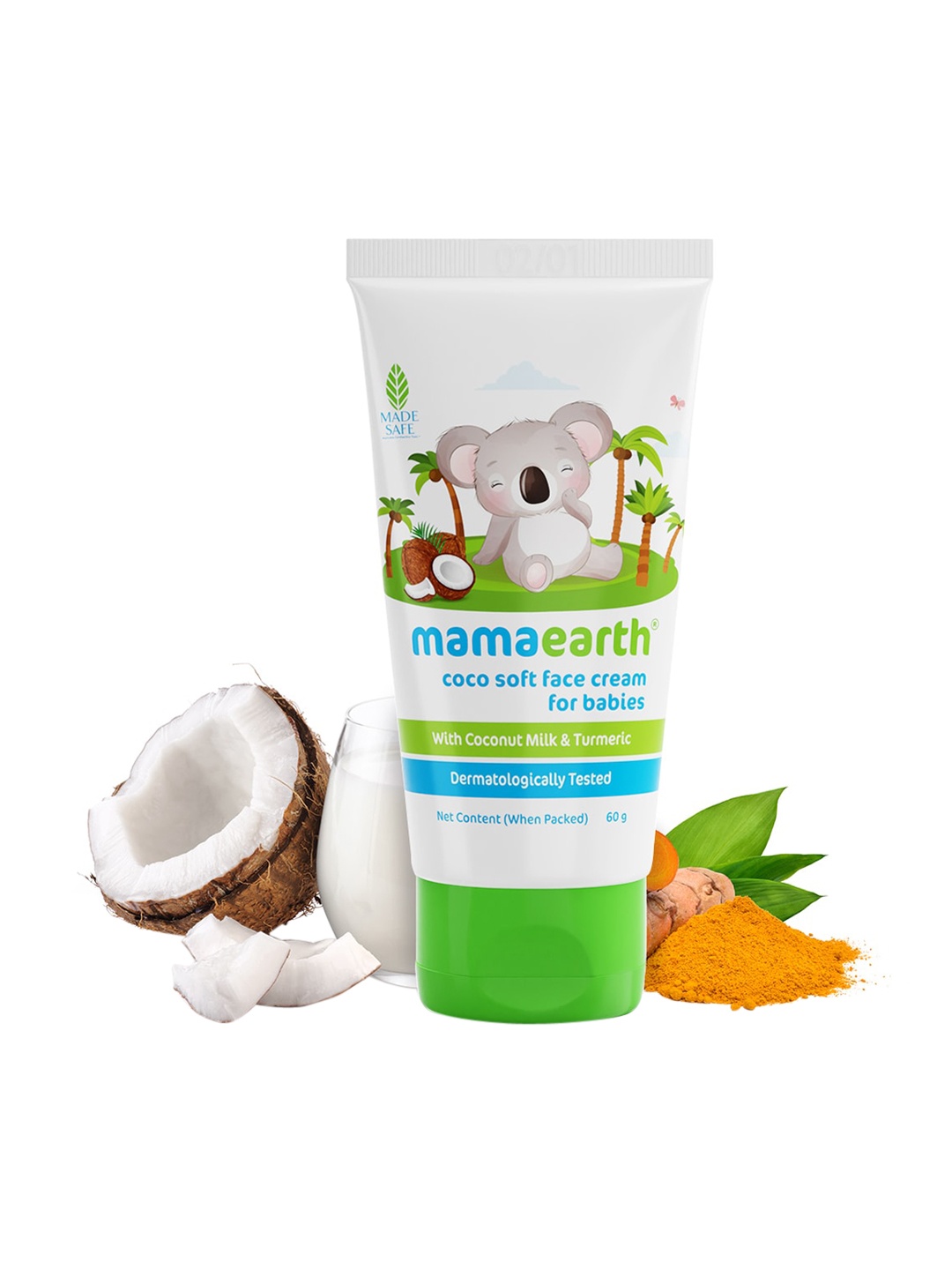 

Mamaearth Kids Coco Soft Face Cream With Coconut Milk & Turmeric 60 gm, White
