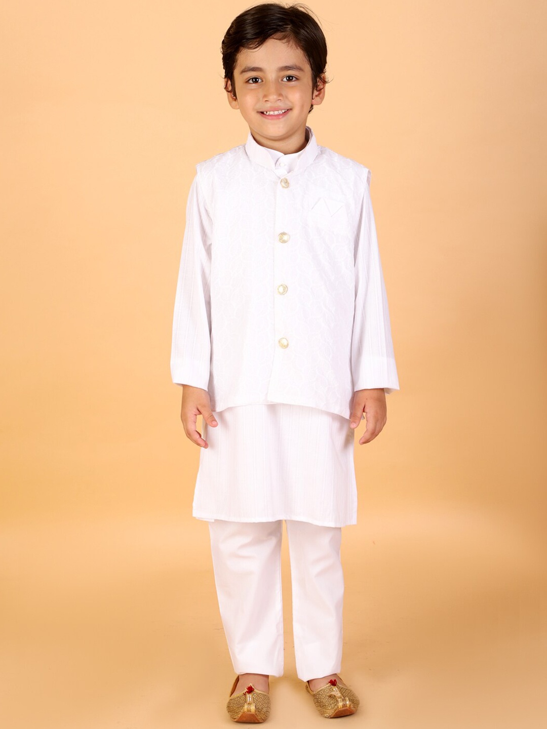 

KID1 Boys White Kurta with Palazzos