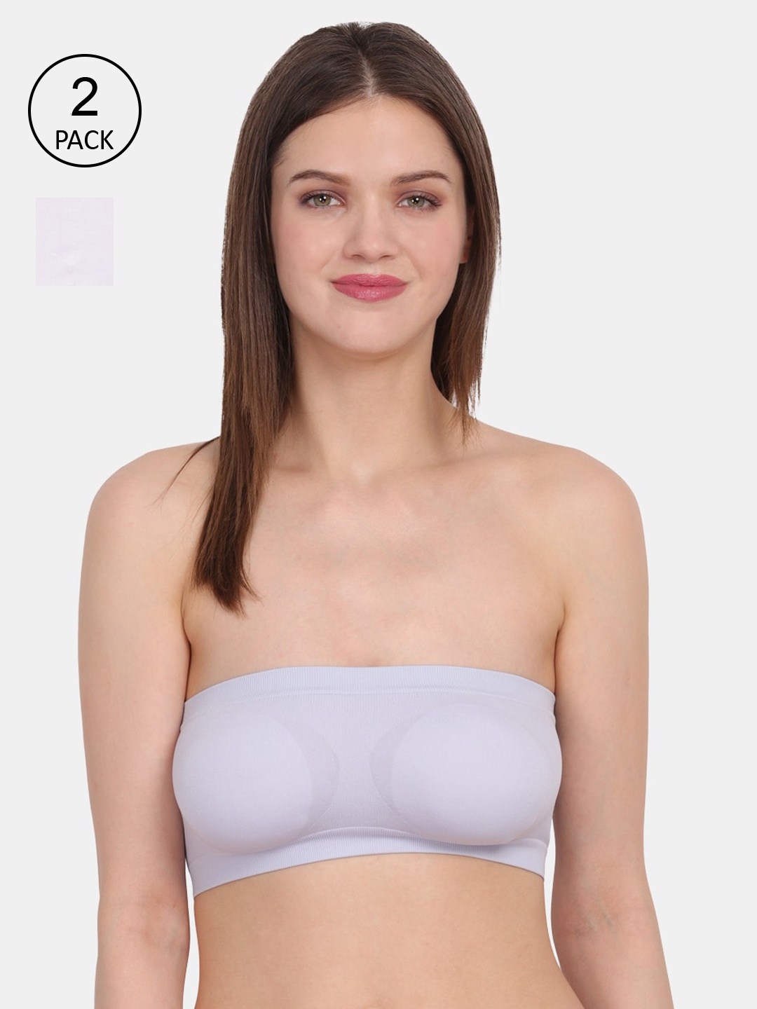 

Amour Secret Pack Of 2 Non-Padded Tube Bra, Blue