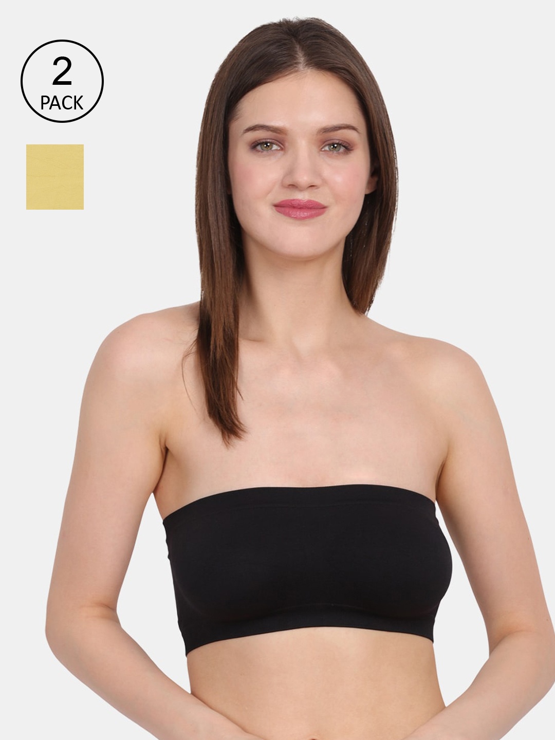 

Amour Secret Women Black & Yellow Bandeau Bra