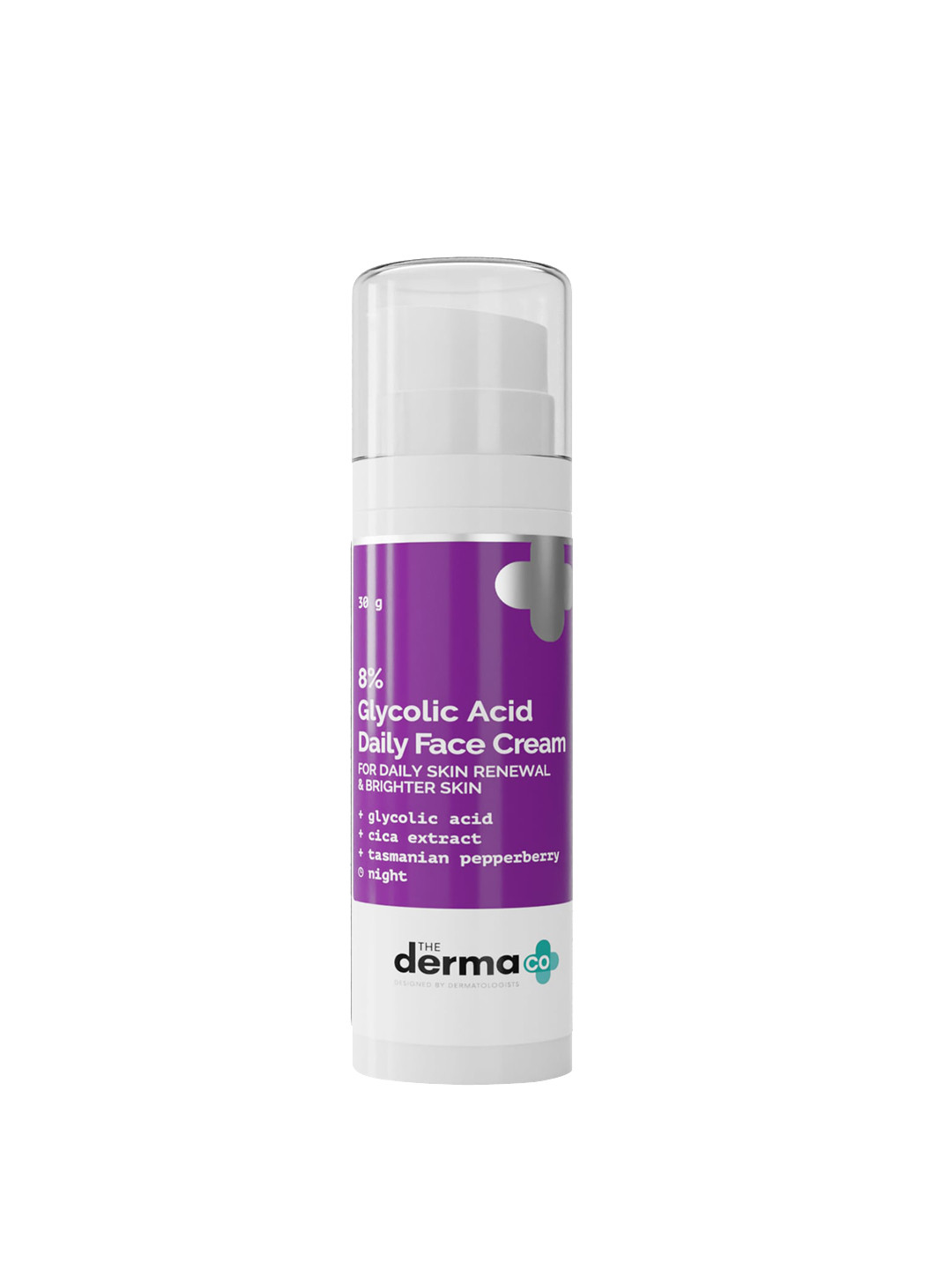

The Derma co. 8% Glycolic Acid Daily Face Cream 30gm, Transparent