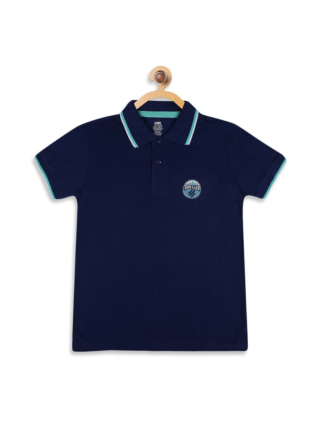 

ONN Boys Blue Polo Collar T-shirt