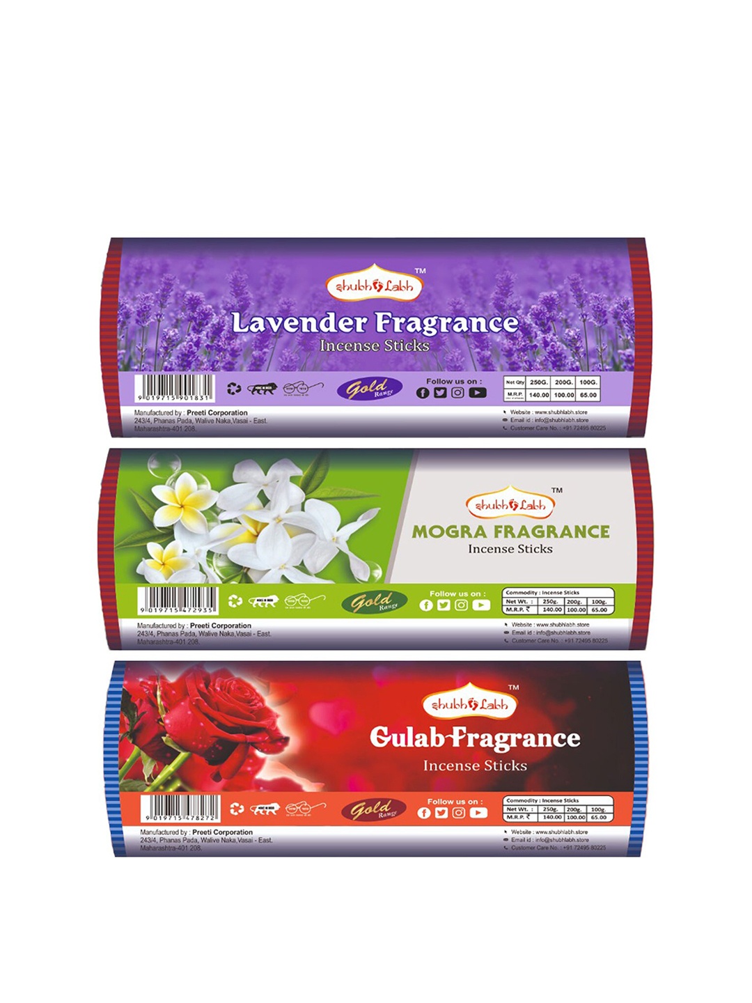

Shubh Labh Pack of 3 Black Incense Stick