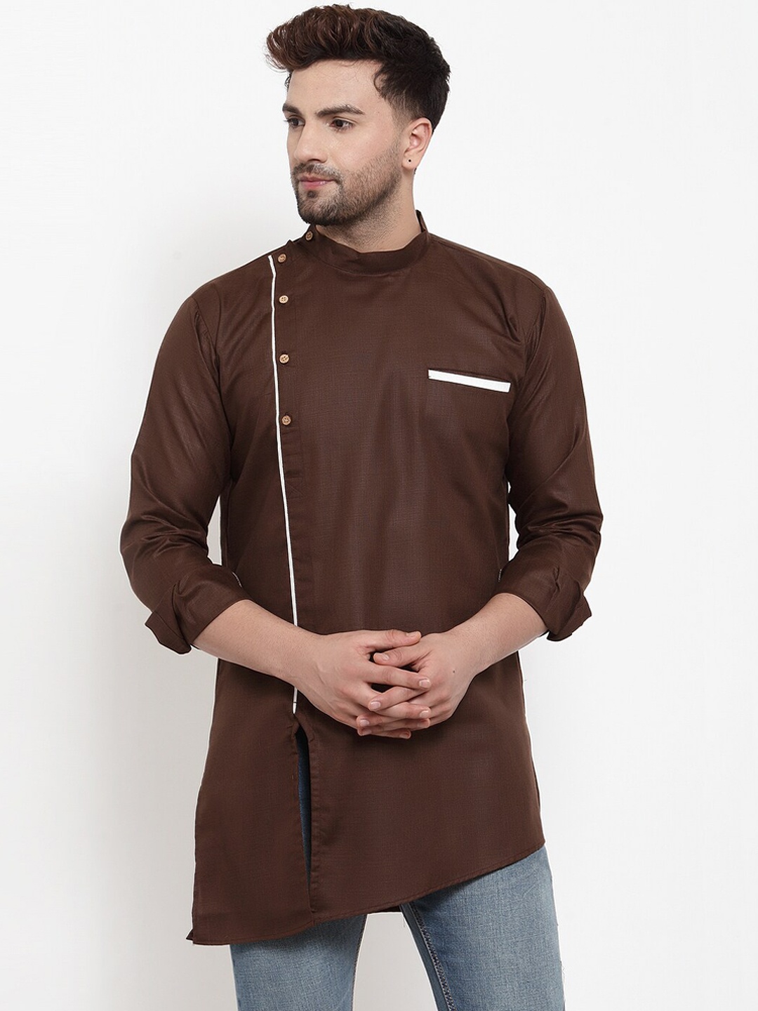 

Benstoke Men Brown Kurta