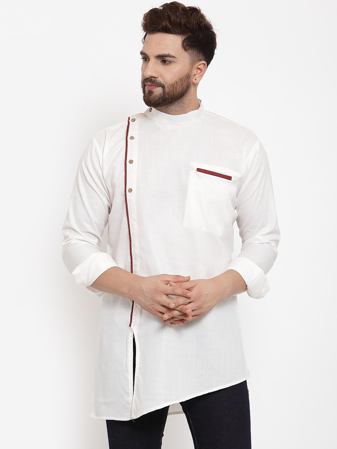 

Benstoke Men White Kurta