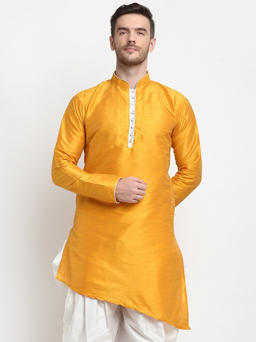 

Benstoke Men Yellow Kurta