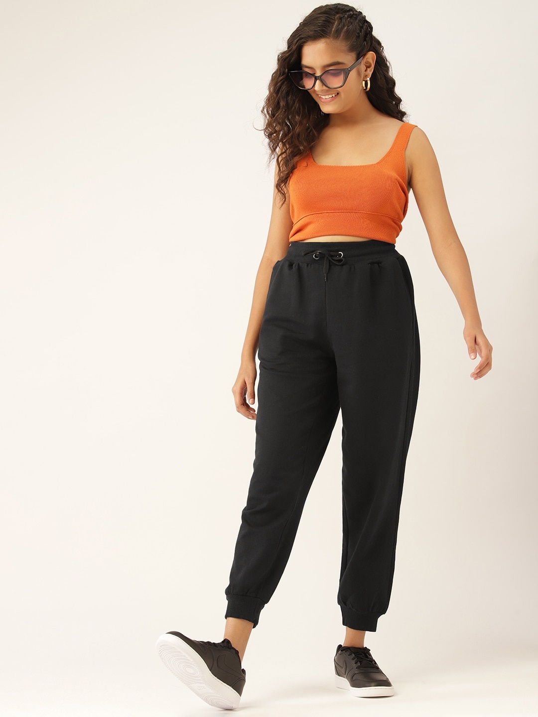 

DressBerry Girls Black Pure Cotton Solid Joggers