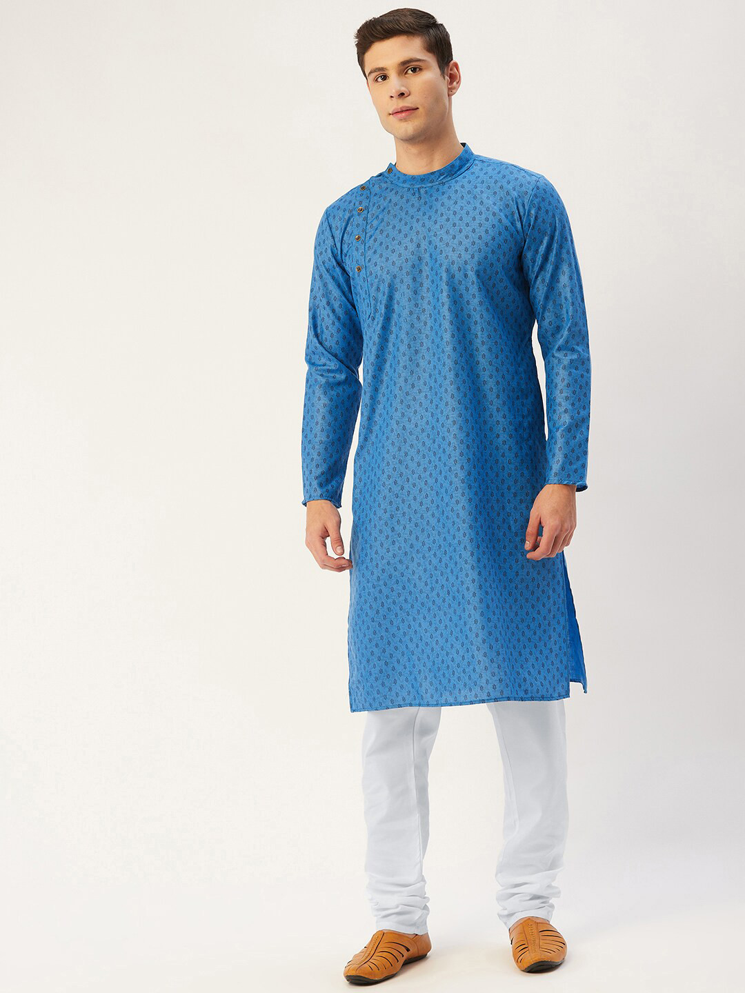 

Jompers Men Blue Kurta with Churidar