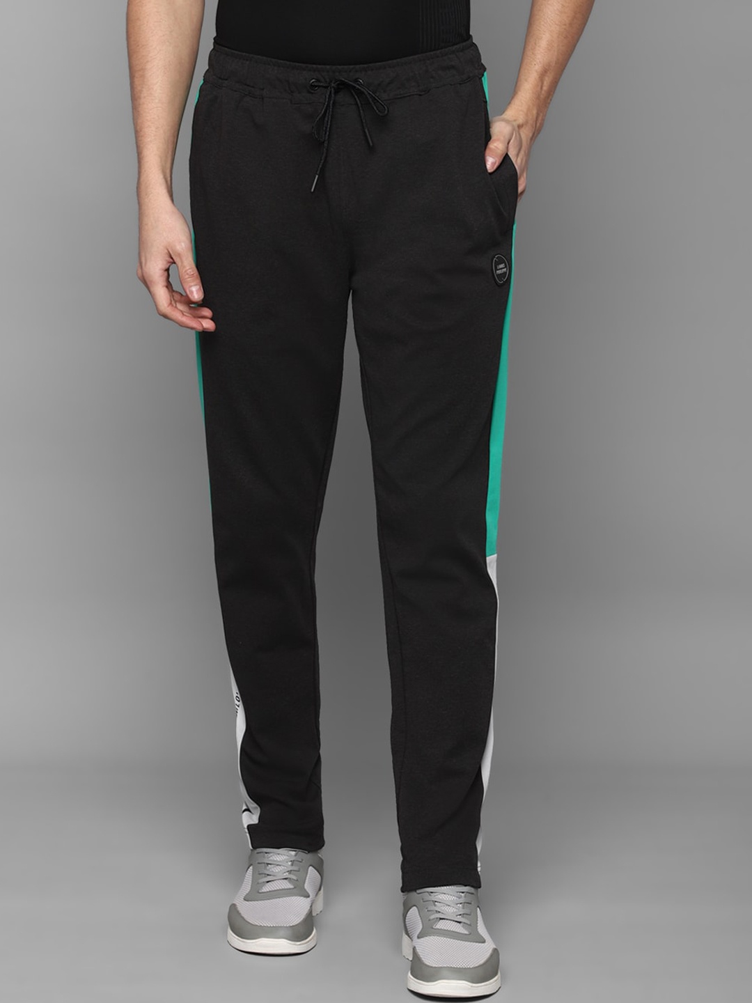 

Louis Philippe ATHPLAY Men Black Solid Track Pants