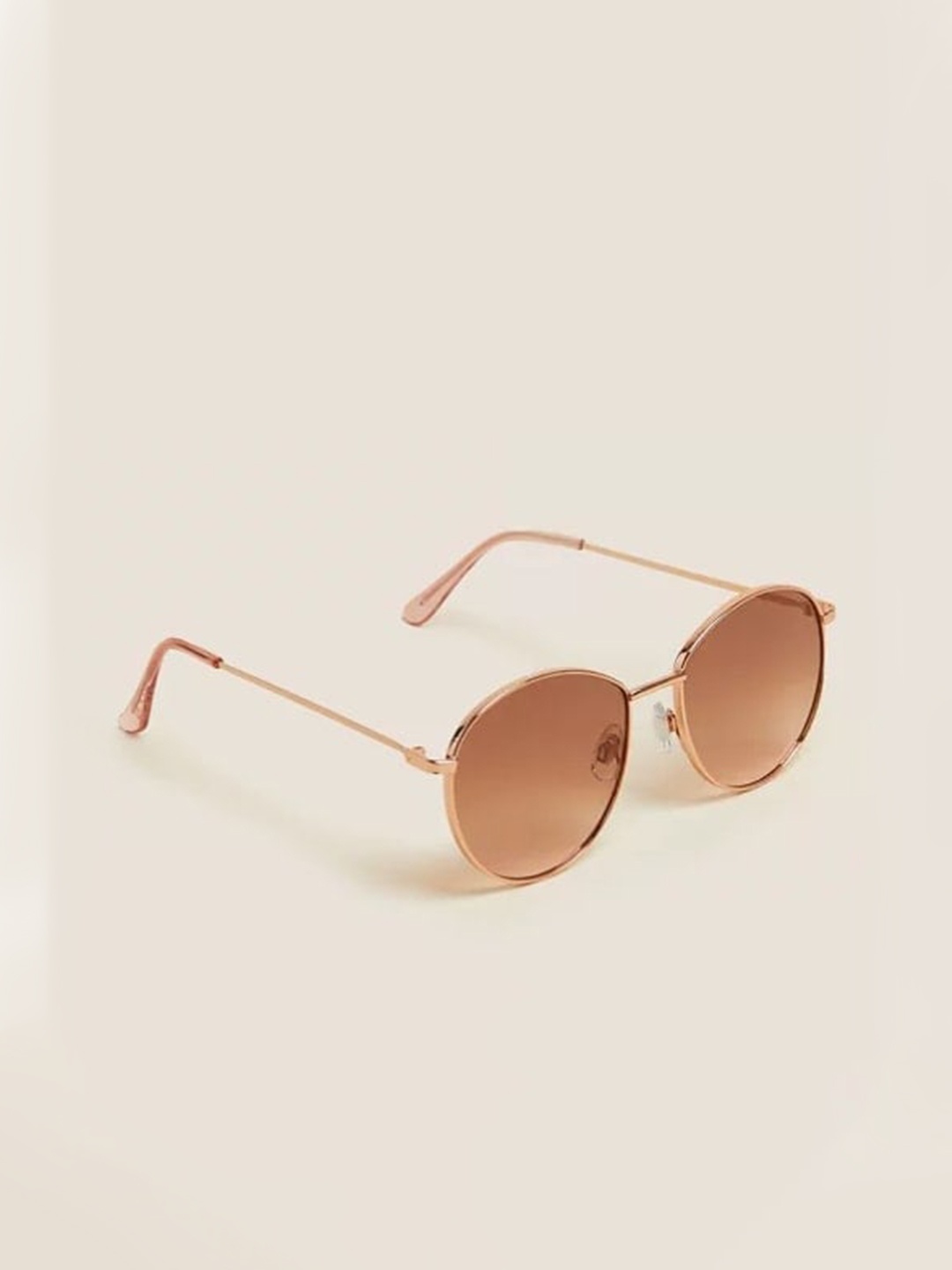 

Marks & Spencer Women Pink Lens & Gold-Toned Round Sunglasses T011037S