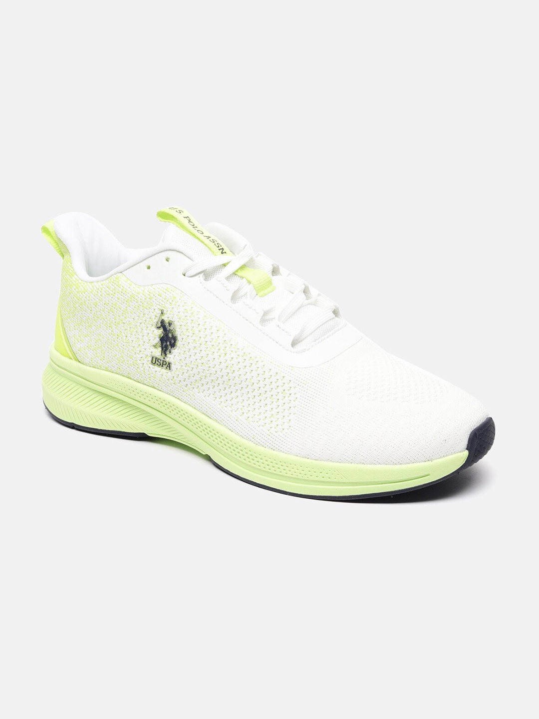

U S Polo Assn Men White Textile Walking Shoes