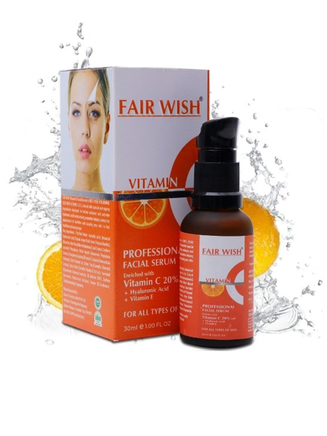 

Fair Wish Orange Vitamin C Hyaluronic Acid Face Serum 30 ml