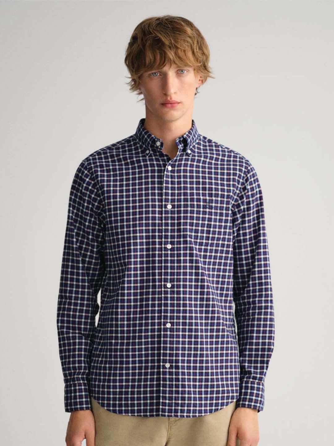 

GANT Men Blue Classic Checked Casual Shirt