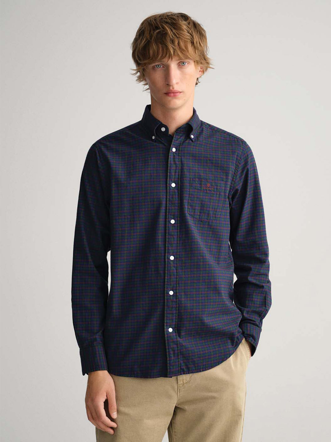 

GANT Men Green Classic Checked Cotton Casual Shirt