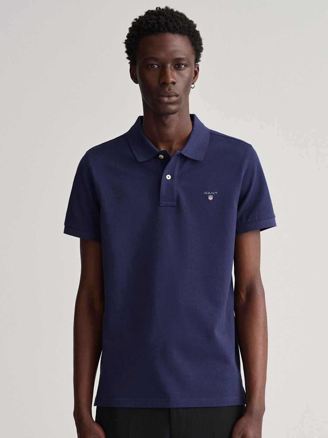 

GANT Men Blue Polo Collar T-shirt