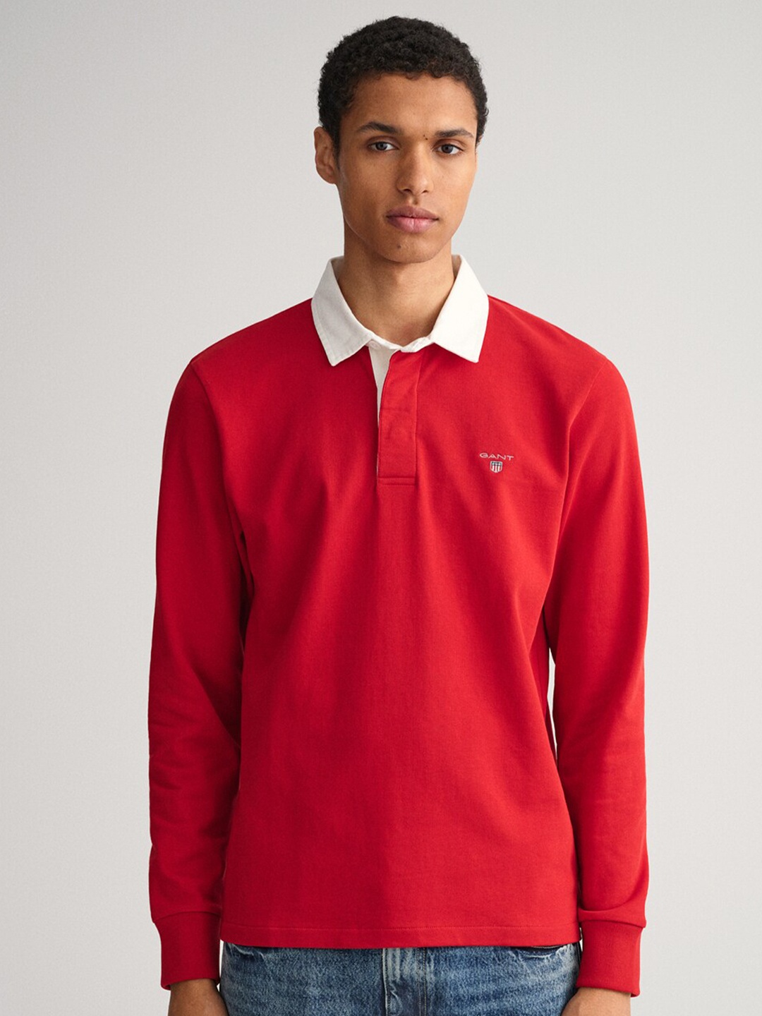 

GANT Men Regular Fit Logo Mania Casual Polo Tshirts, Red