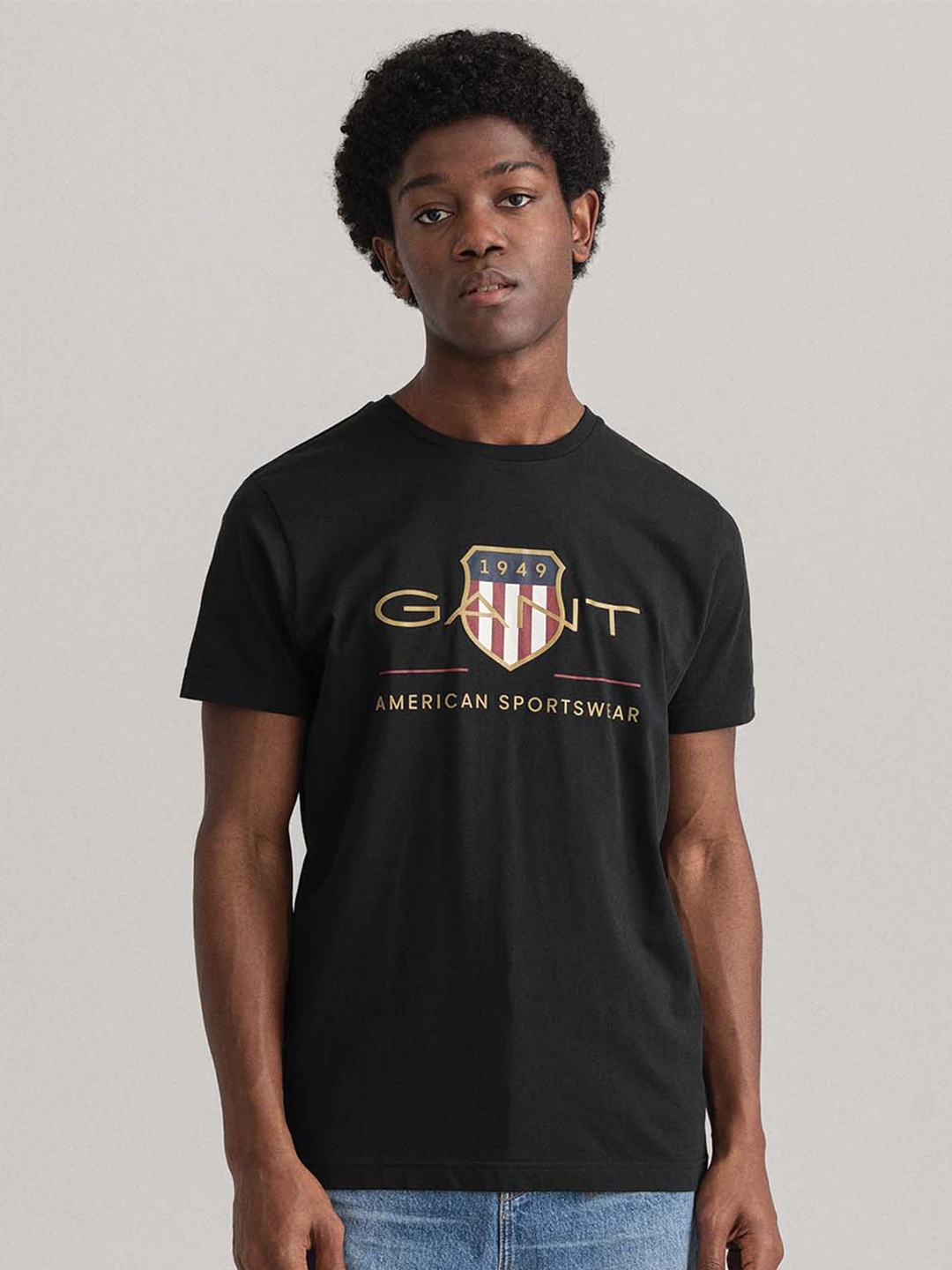 

GANT Men Black Typography Printed T-shirt