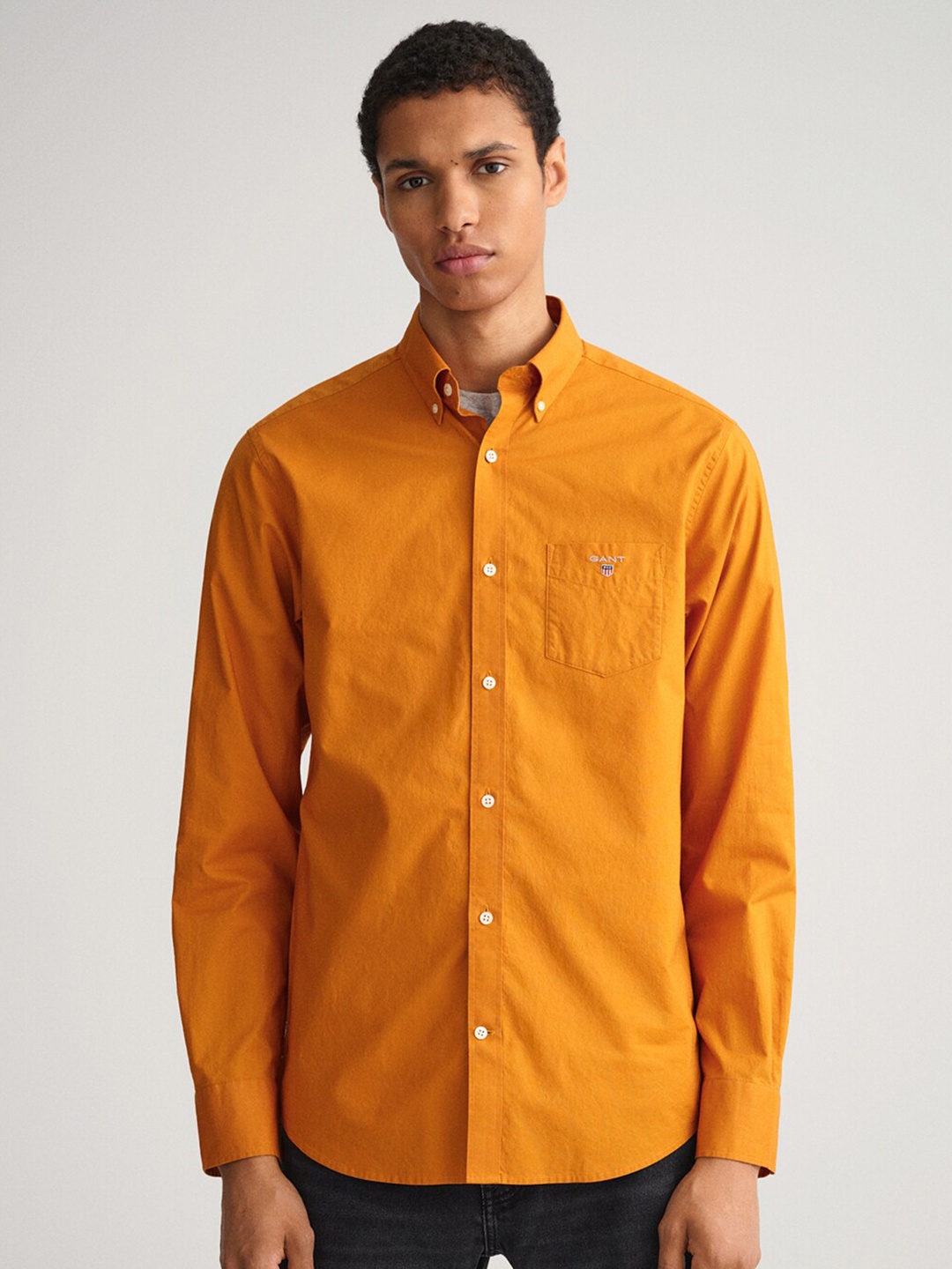 

GANT Men Orange Classic Casual Shirt