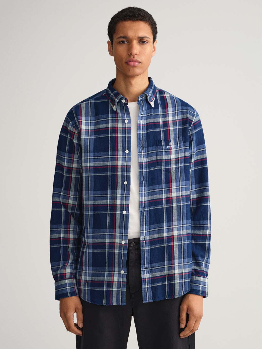

GANT Men Blue Classic Tartan Checks Checked Casual Shirt