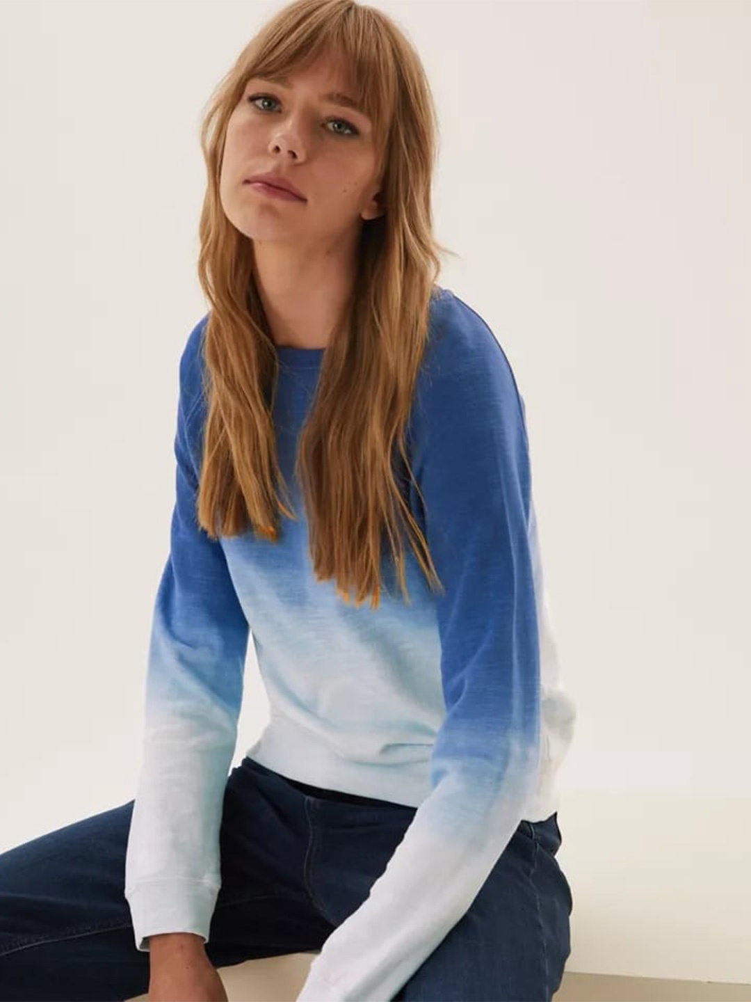 

Marks & Spencer Women Blue Sweatshirt