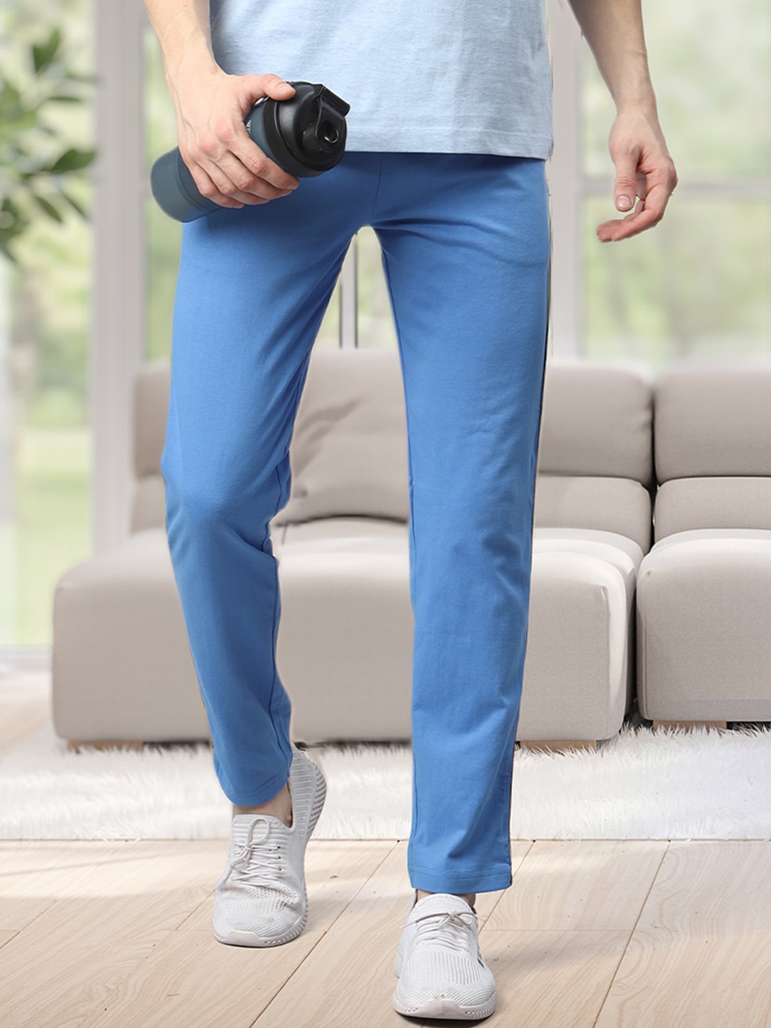 

Almo Wear Men Pack Of 5 Blue Solid Track Pants