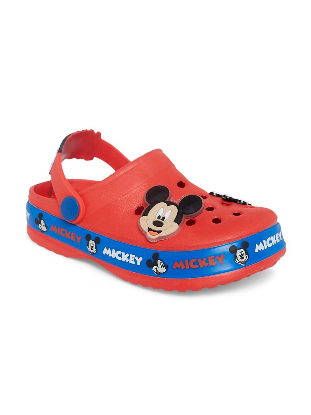 

Pantaloons Junior Kids-Boys Red & Black Mickey Mouse Printed Rubber Clogs