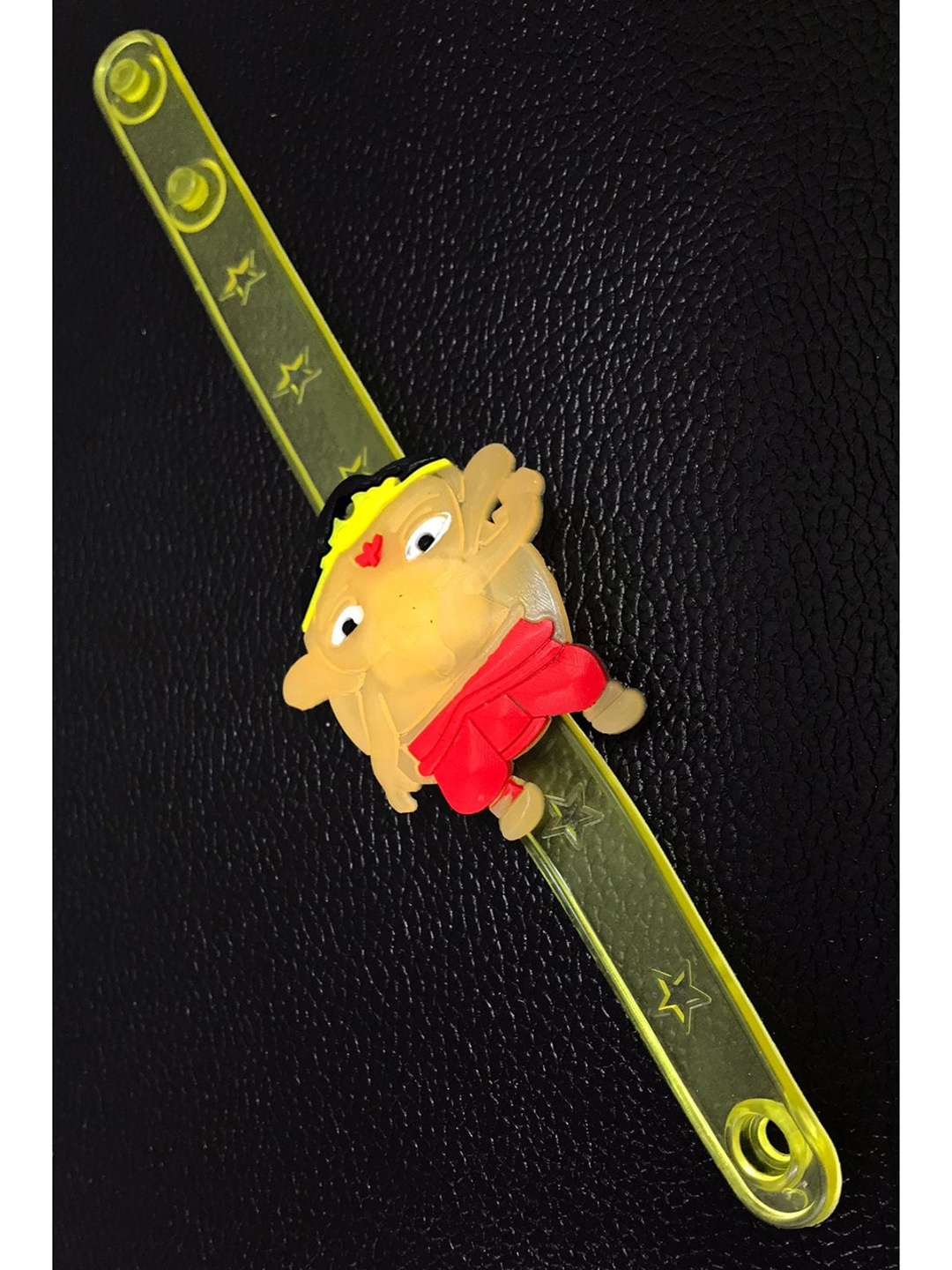 

MORKANTH JEWELLERY Boys Yellow Kids Animated Ganpati Cartton Belt Light Rakhi