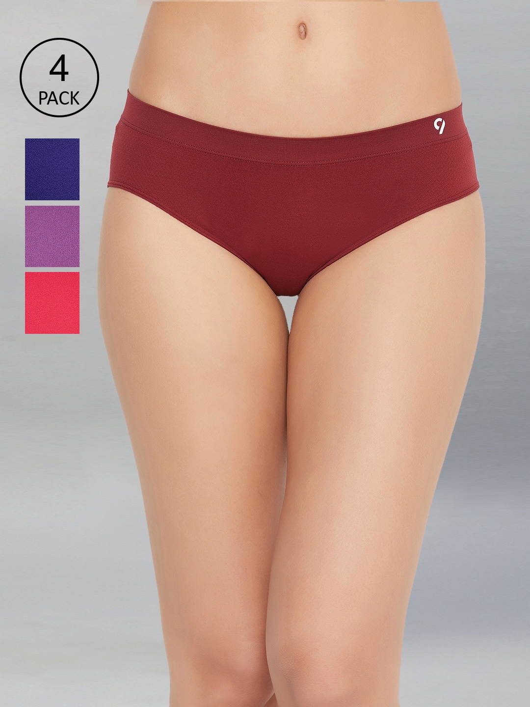

C9 AIRWEAR Women Pack Of 4 Assorted Solid Bikini Briefs