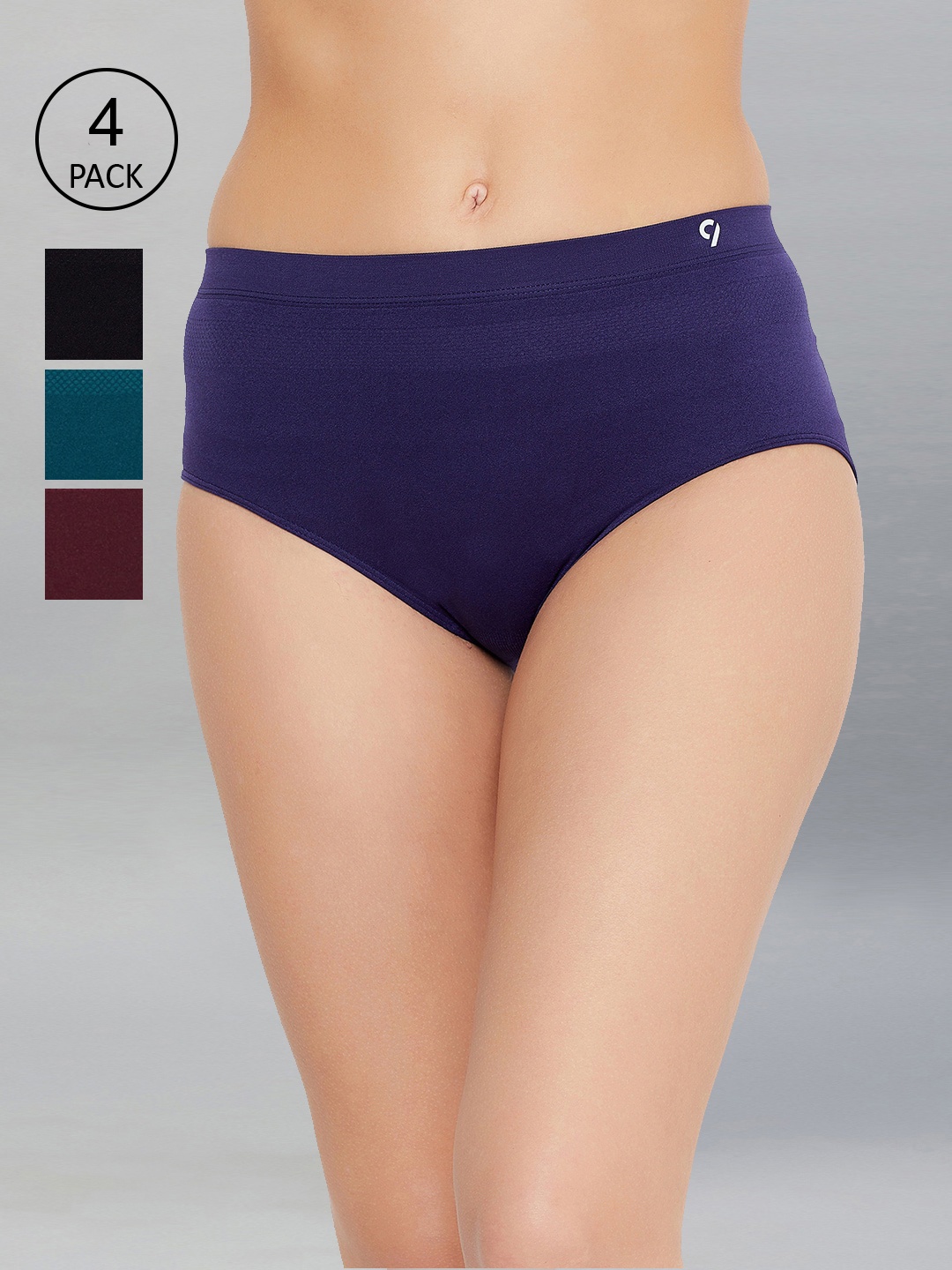 

C9 AIRWEAR Women Pack of 4 Assorted Hipster Briefs P1180_Wne_Dgn_Blk_Voe