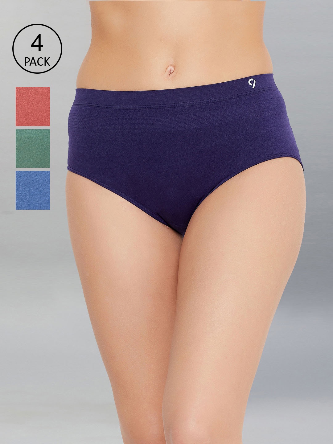

C9 AIRWEAR Women Pack Of 4 Assorted Solid Hipster Anti bacterial Briefs