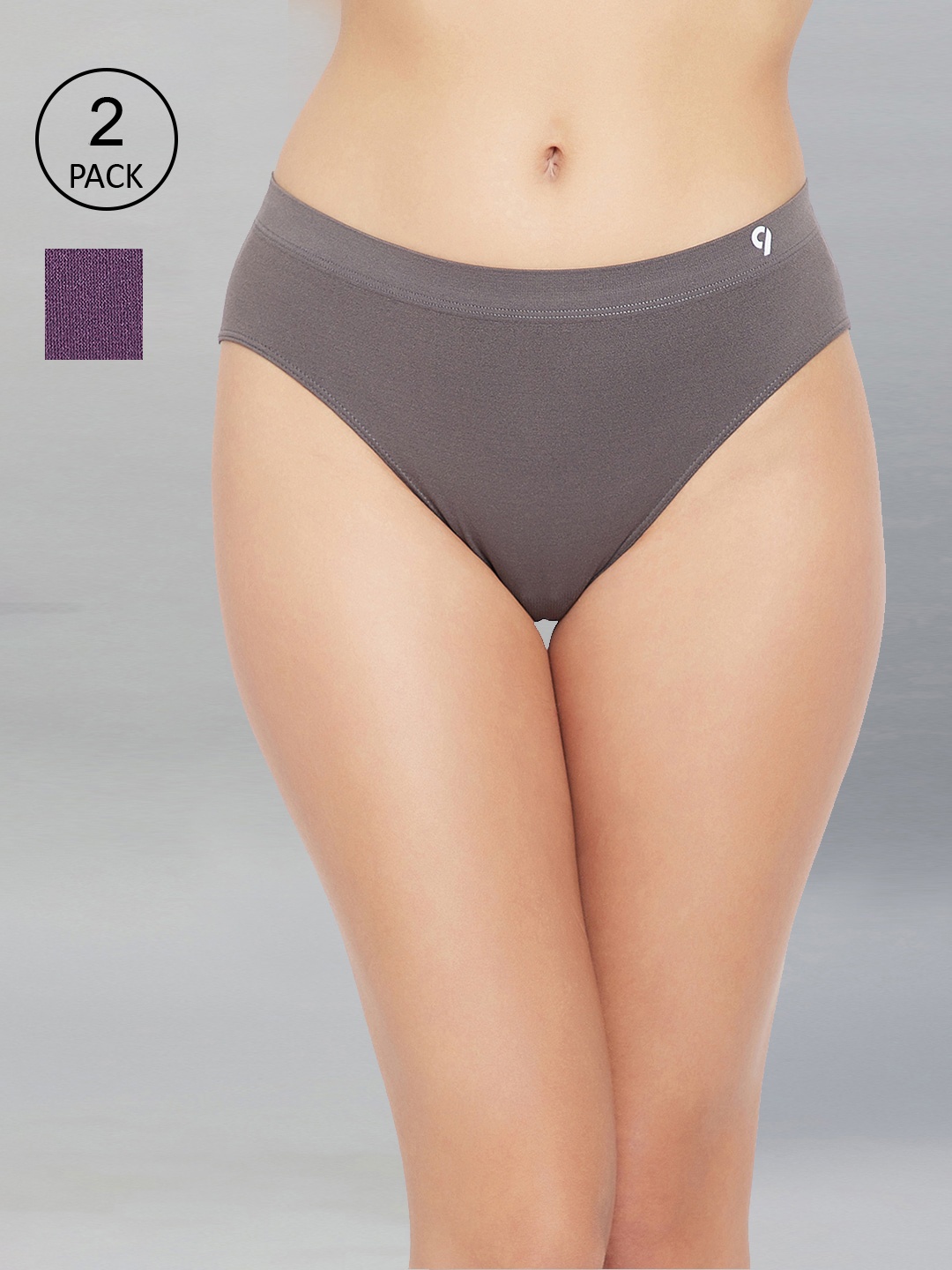 

C9 AIRWEAR Women Pack Of 2 Seamless Briefs, Grey