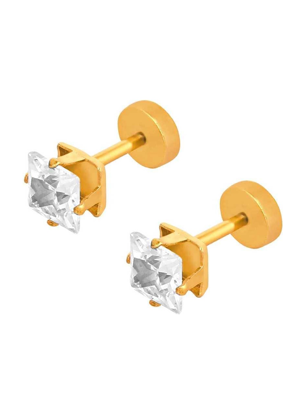 

Goldnera Gold-Toned Geometric Half Hoop Earrings