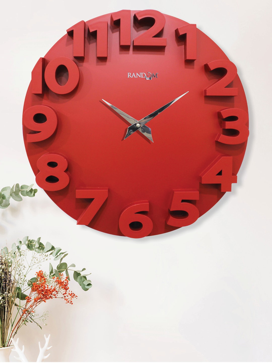 

RANDOM Red Contemporary Wall Clock