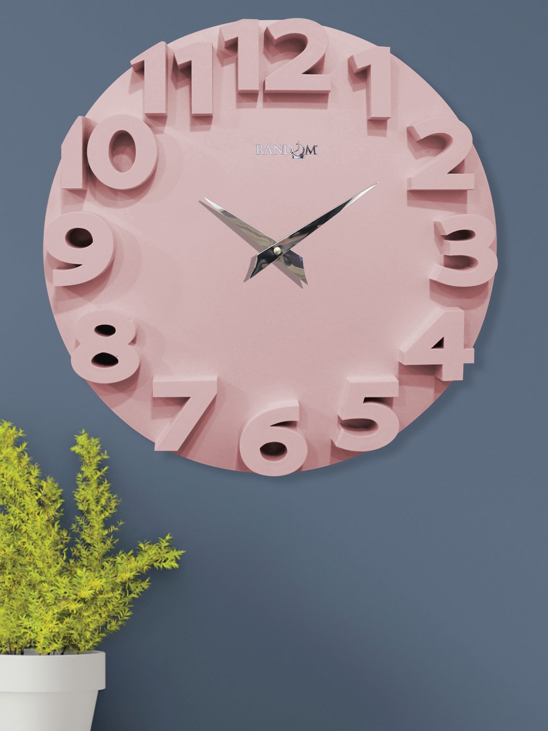 

RANDOM Peach-Coloured Contemporary Wall Clock