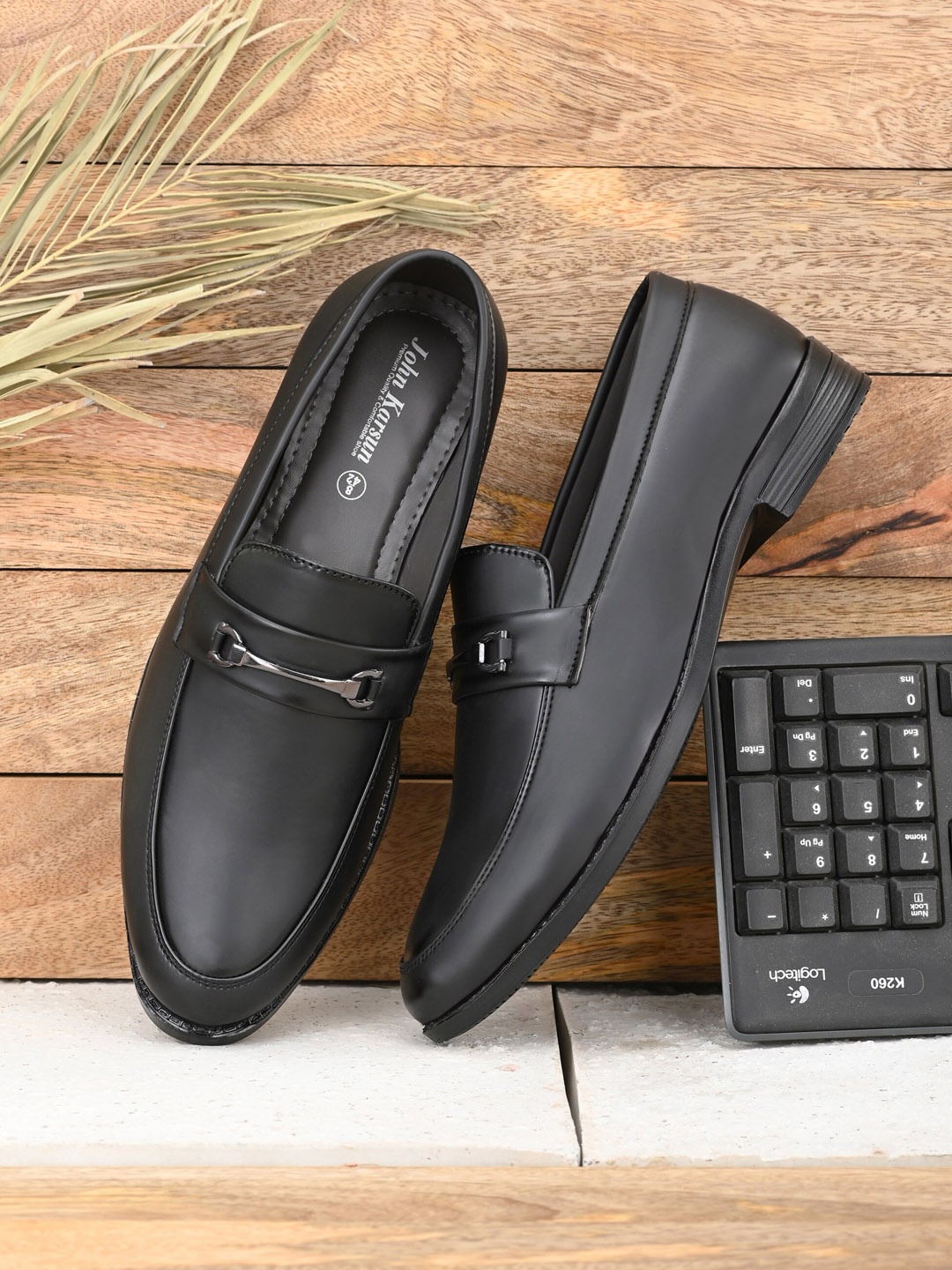 

John Karsun Men Black Synthetic leather Derbys