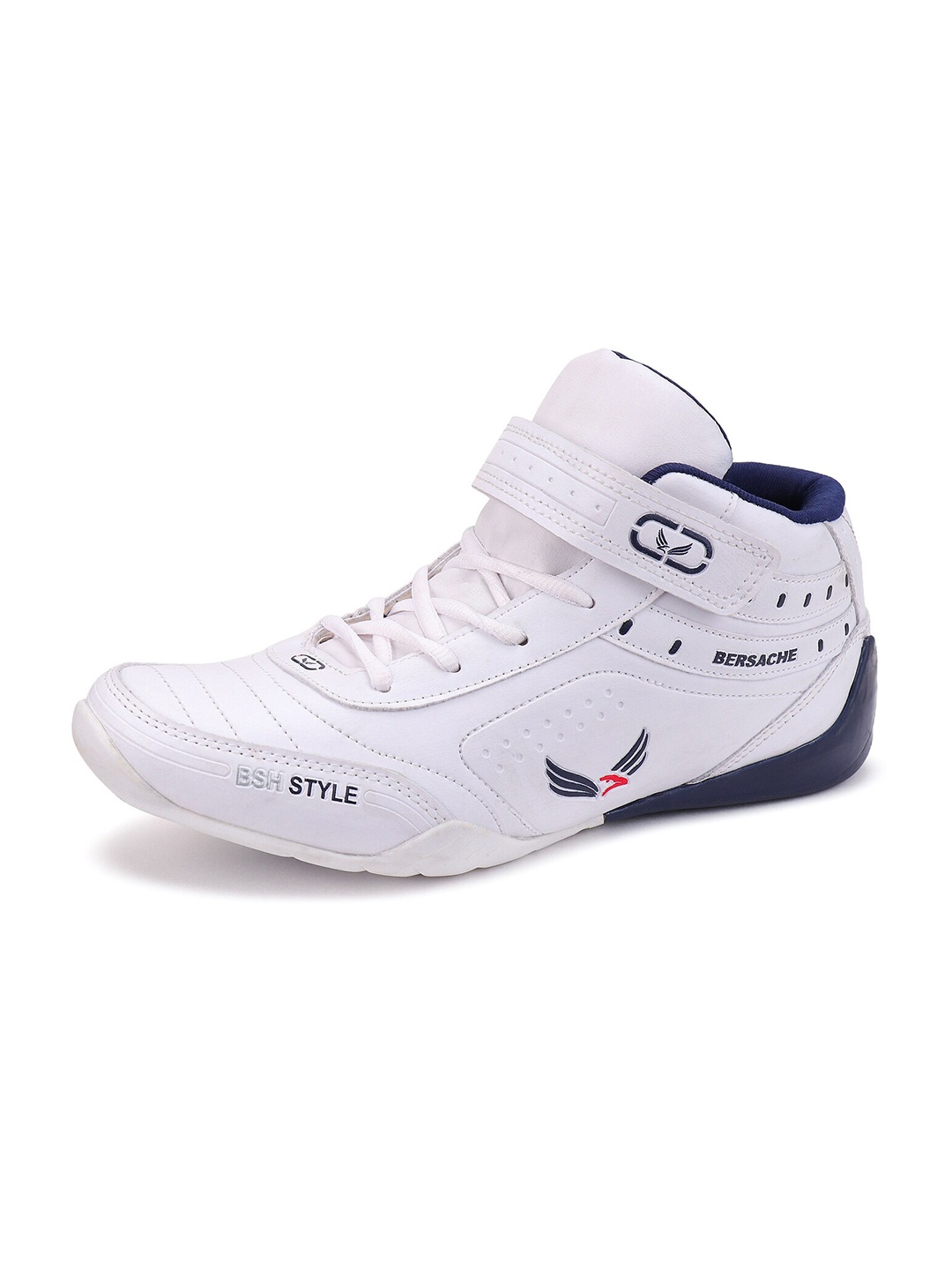 

BERSACHE Men White Mesh Running Shoes