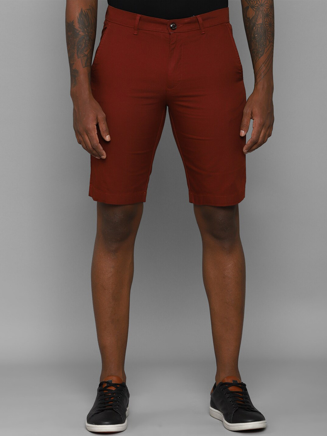 

Allen Solly Men Maroon Slim Fit Shorts