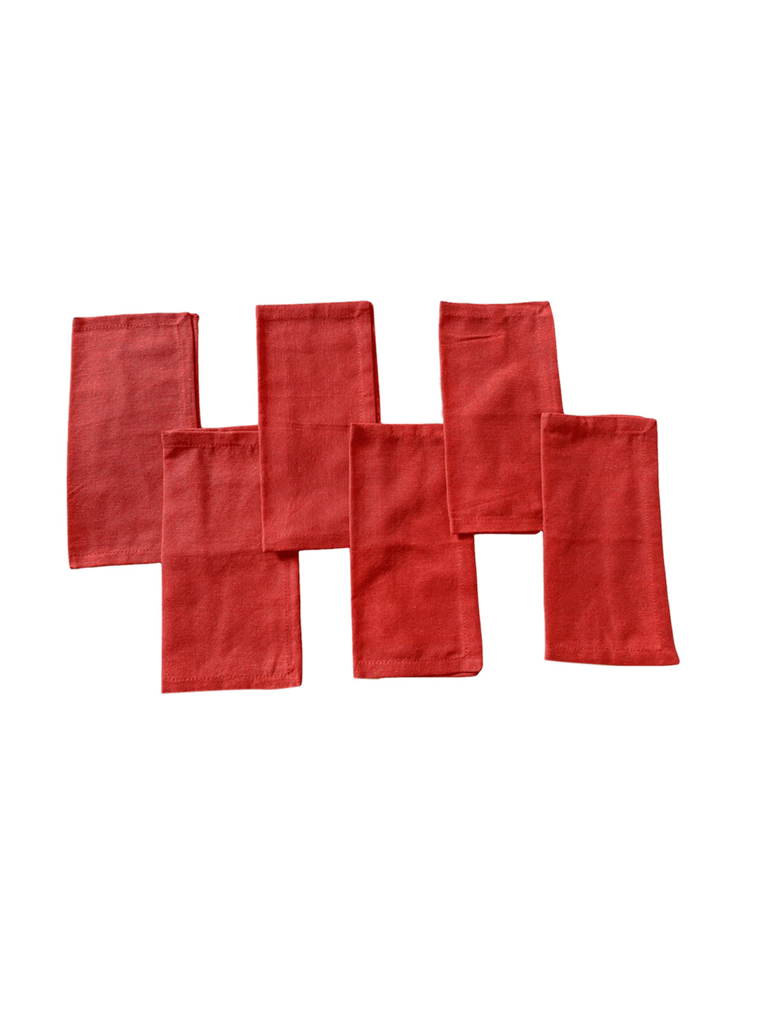 

Lushomes Pack Of 6 Pink Solid Cotton Table Napkins